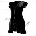 Net-Steals New, Women's Mini Tea Dress from Europe - Black