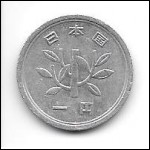 Japan 1 Yen coin 1964 in good shape