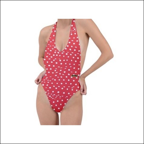 Net-Steals New for 2022, Backless Halter One Piece Swimsuit - Red Screwy