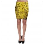 Net-Steals New, Bodycon Skirt - Scaley Gold