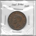 Great Britain Half Penny Coin 1942 in good shape