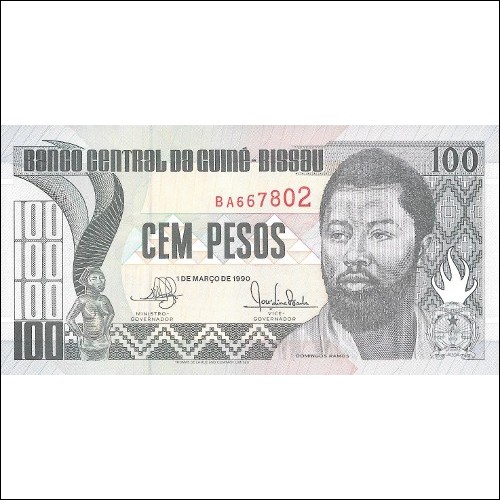 Guinea-Bissau P-11 100 Pesos UNC 1990