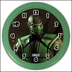 Net-Steals New, Wall Clock - Green: Mortal Kombat Reptile