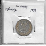 Germany 5 Pfennig coin 1899 in good shape