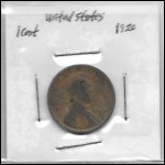 USA 1 Cent Wheat Penny coin 1920 in good shape