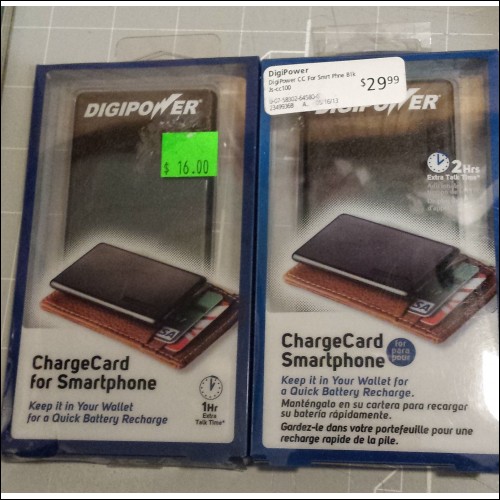 Digipower Charge Card for Cell Phone Mobile Wallet Size Chargers Lot of 2 black NEW