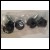 Set of 4 Black Dual Wheel Swivel Casters RUBBERMAID