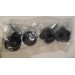 Set of 4 Black Dual Wheel Swivel Casters RUBBERMAID
