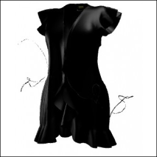Net-Steals New, Women's Mini Tea Dress from Europe - Black