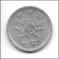 Japan 1 Yen coin 1964 in good shape
