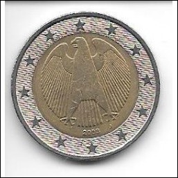 European Union 2 Euro Germany coin 2003 in good shape