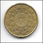  European Union 20 Euro Cent Portugal coin 2002 in good shape