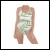 Net-Steals Classic, low-cut back swimsuit, New for 2021 - Summer Breeze