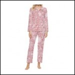 Net-Steals, New for 2021, Women's Long Sleeve Pajama Set - Purple Floral