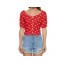  Net-Steals, New Button Up Blouse - Red Floral