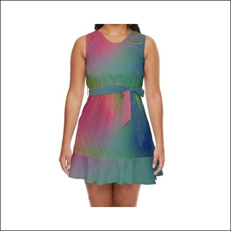 Net-Steals New, Waist Tie Tier Mini Dress - The Glitter