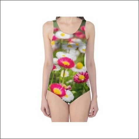 Net-Steals New, One-Piece Swimsuit - Flower Garden