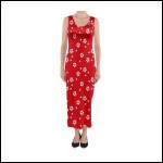 Net-Steals New, Fitted Maxi Dress - Red Floral