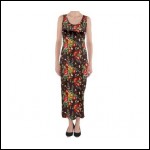 Net-Steals New, Fitted Maxi Dress - Black Floral