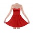 Net-Steals New for 2022, Strapless Bra Top Dress - Bright Red