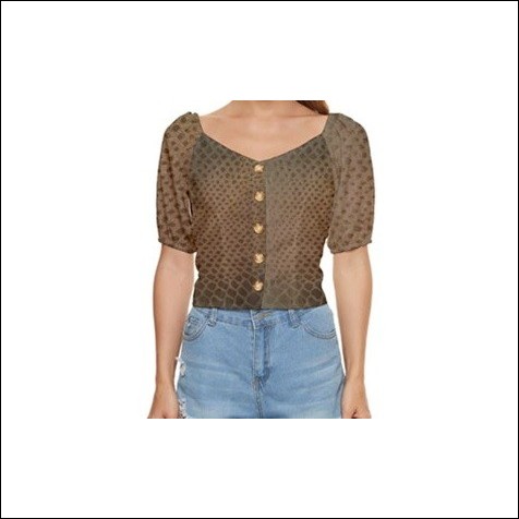 Net-Steals New for 2022, Button Up Blouse - Elegant Brown