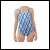 Net-Steals New for 2022, Cut-Out Back One Piece Swimsuit - Blue Overlay