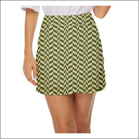 Net-Steals New for 2022, Mini Front Wrap Skirt - Green Classic