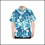 Net-Steals New for 2022, Men's Hawaii Shirt - Blue Hawaii