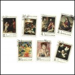 Russia 1970 Complete Set of 7 stamps featuring paintings in great shape. 