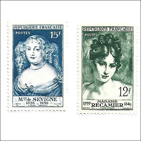 France 1950 Portraits set of 2 Stamps. *MINT*